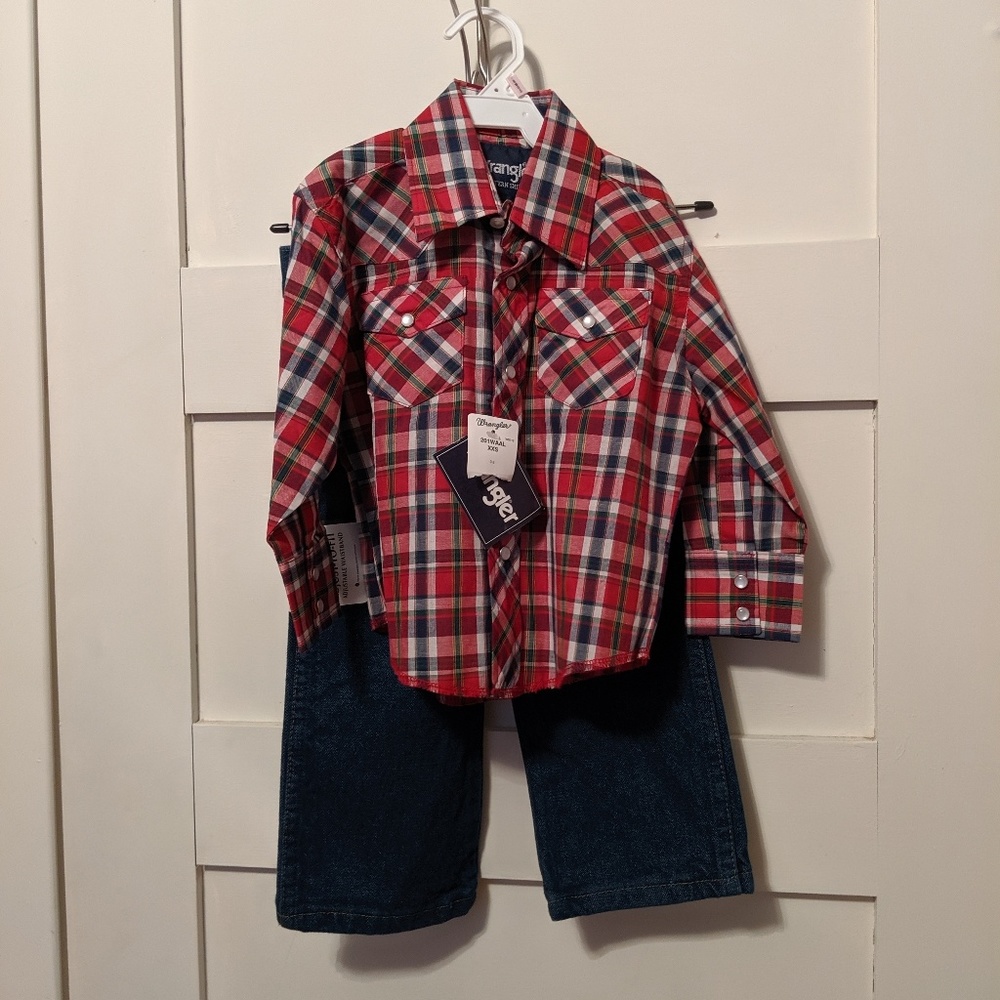 Wrangler Collared Long Sleeve & Jean Set